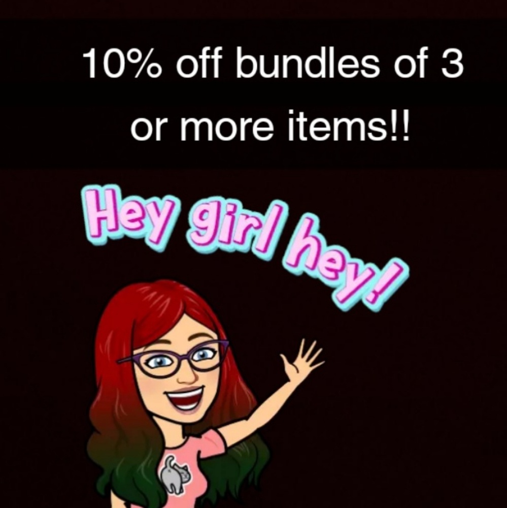 10% off bundles of 3 or more items!!
